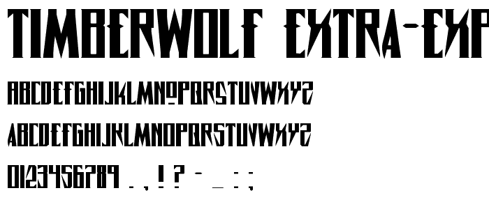 Timberwolf Extra-expanded font